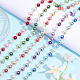 Chgcraft 5pcs chaîne de perles de verre fait main 5 couleurs AJEW-CA0003-32-4