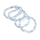 Natural Aquamarine Bead Stretch Bracelets BJEW-K213-54-1