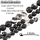 OLYCRAFT About 177Pcs Black White Zebra Jasper Beads 6mm 8mm Smooth Round Loose Gemstone Beads Natural Crystal Energy Stone Beads for DIY Crafts Bracelet Necklace Jewelry Making 3 Strand G-OC0003-48-4