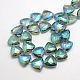 Electroplate Crystal Glass Triangle Beads Strands EGLA-F068B-02-2