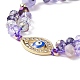 7pcs ensemble de bracelets de perles tressées en verre et mauvais œil au chalumeau 7 couleurs BJEW-JB08907-8