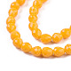 Chapelets de perles en verre opaque de couleur unie GLAA-N045-002-A05-3