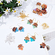 OLYCRAFT 156Pcs Resin Wooden Earring Pendants Flower Resin Wood Jewelry Findings Vintage Resin Wood Statement Jewelry Findings for Necklace and Earring Making - 8 Color DIY-OC0007-50-5