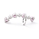 Heart Pink Cubic Zirconia Cuff Earring for on-Piercing EJEW-C002-13P-RS-2