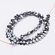 Non-magnetic Synthetic Hematite Beads Strands G-P341-22-6x4mm-2