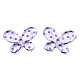 透明なアクリルビーズ  水玉模様の蝶  ミックスカラー  23x29x5mm  穴：1.6mm TACR-N015-08-3