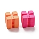Rubberized Style Opaque Acrylic Beads SACR-Q196-03-3