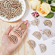 SUPERFINDINGS 100Pcs Macrame Earring Blanks Wood Earring Findings Rainbow Unfinished Earrings Pendants for Women DIY Craft Necklaces Earrings Jewelry Making WOOD-FH0002-03-3