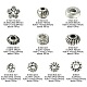 100 pièces 10 styles perles d'espacement en alliage de style tibétain TIBEB-YW0001-14-3