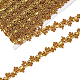 FINGERINSPIRE 20 Yards Metallic Braid Lace Trim 3/4inch Wide 3D Flower Pattern Braid Lace Trim Sewing On Metallic Trim Gold Ribbon Trim for DIY Craft Dress Costume Jewelry Decoration OCOR-WH0071-034B-1