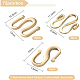 BENECREAT 72Pcs 9 Style Brass S Hook Clasps KK-BC0002-29-2