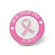 Pin de esmalte de cinta rosa de concientización sobre el cáncer de mama de 3 Uds. 3 estilos JEWB-L013-03P-8