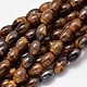 Oval Natural Tiger Iron Bead Strands G-P107-01-1