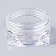 3g psプラスチック空ポータブルフェイシャルクリームジャー  詰め替え化粧品容器  ねじ蓋付き  透明  3.1x3.1x1.6cm  容量：3g MRMJ-WH0020-02-1