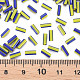 Colori opachi perline in vetro semi bicolore SEED-T006-02B-03-5