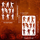 Fingerinspire miedo zombies pintura plantilla 8.3x11.7 pulgada halloween zombies pintura de pared plantilla patrón temático de halloween plantilla para pintar en la pared muebles de madera diy fiesta decoración del hogar DIY-WH0396-443-2