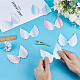 Gorgecraft 40 個 4 色天使の羽の形のパッチアップリケを縫う  服のジーンズのための DIY 縫製クラフト装飾  ミックスカラー  73x96x2mm  10個/カラー FIND-GF0005-44-3