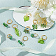 24 Stück 6 Stile Dreadlocks-Perlen aus Kunststoff und Glas PALLOY-AB00069-5