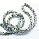 Chapelets de perles rondes en verre peint de cuisson X-DGLA-Q019-8mm-42-3