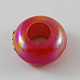 Große Loch undurchsichtig ab Farbe Acryl Rondelle Europäischen Perlen SACR-R697-M44-2