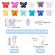 Sunnyclue diy kit de fabrication de boucles d'oreilles papillon transparent DIY-SC0018-34-2