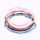 Ajustables pulseras de cordón de poliéster encerado coreano BJEW-JB05068-01-3
