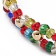 Bracelets ronds en perles de rocaille doublées d'argent BJEW-JB05870-04-2