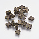Tibetan Style Alloy Mini Greek Cross Bead Enamel Settings X-TIBEB-7716-AB-NR-1