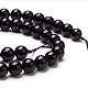 Chapelets de perles en tourmaline noire naturelle G-L554-02-8mm-2