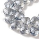 Brins de perles de verre de galvanoplastie transparentes EGLA-P050-PL02-3