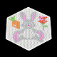 Hexagone lapin diy perles melty ensembles de perles fusibles : perles fusibles DIY-R063-18-3