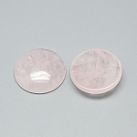 Природного розового кварца кабошонов, купол / полукруглый, 25x6~7 мм