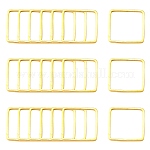 Square Brass Linking Rings, Golden, 10x10x1mm
