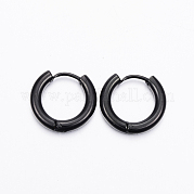 Серьги-кольца Huggie Hoop из нержавеющей стали 304 EJEW-F111-16mm-B