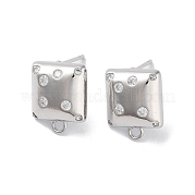 Латунные серьги-гвоздики из циркония KK-E107-12P