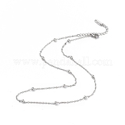 304 Stainless Steel Satellite Chain Necklace for Men Women NJEW-K245-011C