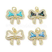 Латунные микропаве прозрачные подвески с фианитом KK-L213-009G