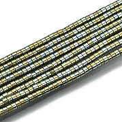 Гальванизировать немагнитных синтетический гематит бисер пряди G-T114-57-03
