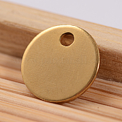 Danlingjewelry ионное покрытие (ip) 304 нержавеющая сталь штамповка пустая бирка плоские круглые подвески STAS-DL0001-18