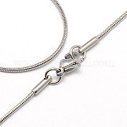 Модные мужские ожерелья-змейки из нержавеющей стали 304 NJEW-M065-B-01