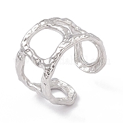 304 anello per polsino aperto cavo twist cricle in acciaio inossidabile per donna RJEW-G275-07P