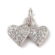 Подвески из латуни и прозрачного циркония с покрытием стойки KK-L216-051P