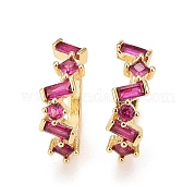 Серьги-каффы со звездами из кубического циркония EJEW-A069-17G-C