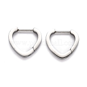 Серьги-кольца в форме сердца из нержавеющей стали 304 STAS-H156-15P