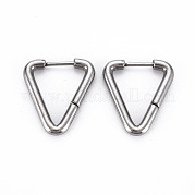 Triangle Huggie Hoop Earrings for Women EJEW-N016-009-NR