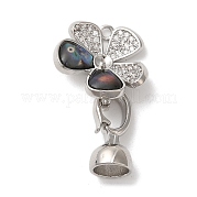Цветок латунь микропаве из кубического циркония KK-A227-32P