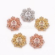 CZ латунные микро проложить кубического циркония цветок Шапочки ZIRC-L003-8mm-01