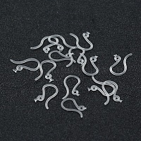  SUNNYCLUE 1 Box 80Pcs Plastic Earring Hook French Earring Hooks  Ball Dot Silver Clear Safety Fish Hooks Earring Wires for Jewellery Making  Women Beginners DIY Dangle Earrings Crafts Supplies, Silver 