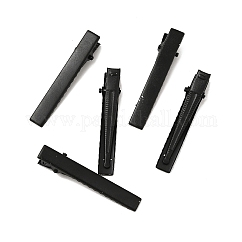 Accessoires pince à cheveux crocodile en fer, électrophorèse noir, 56x11x10mm