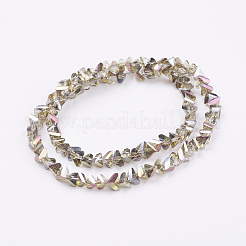 Chapelets de perles en verre électroplaqué&nbsp;EGLA-J145-6mm-HR02